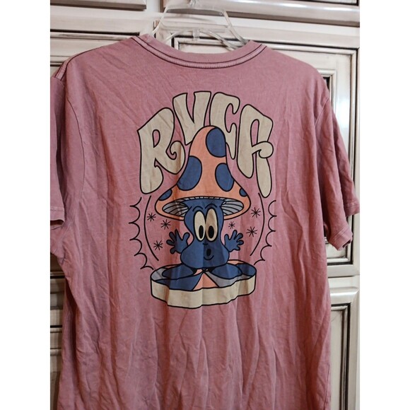 RVCA‎ Artist Network Shirt Slim Fit - Large - Magic Mushroom Guy Surfer - Picture 2 of 6